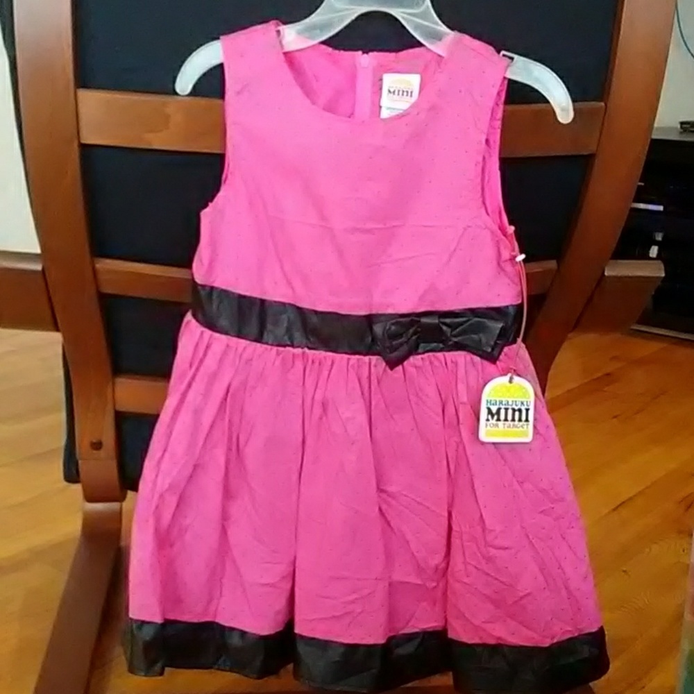NWT Harajuku Mini pink dress w/pleather accent